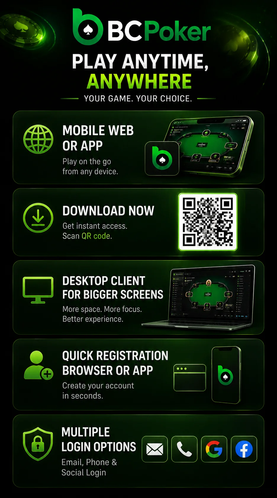 BC Poker mobile access